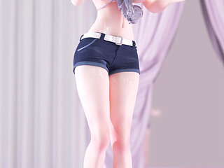 [mmd]  aoa - Heart Cropped Shorts; Belly Top; Striptease