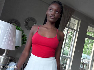 Busty Black Babe Riding BWC Like A Pro Cowgirl At Amateur Casting