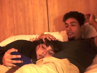 My stepsister swallows my cock after watching a movie PART 1