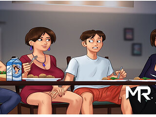 SummertimeSaga - Two Matures Play With Handles Under The Tab