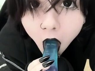 Avam Dildo Blowjob With Face Close Up