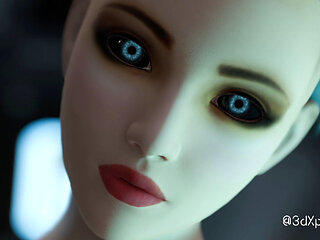 Nexus-3 Kryon Backdoor. Best sex with female android in sci-fi corridor