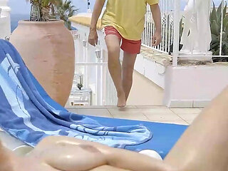 Horny MILF at and in the Pool Wants to Fuck with a Big Cock