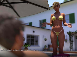 Summer Scent #1 - Meeting the Busty Blonde Stepsister Eve in Her Swimsuit