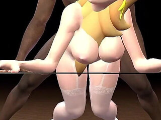 Rosalina Cheats Mario with Stranger in Doggy Position