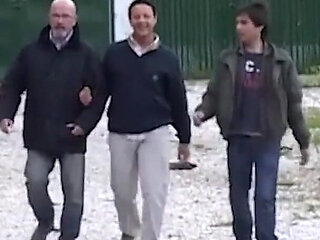 Threesome Fuck with Stranger and Two Giant Dicks