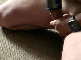 Old toy cum as lube