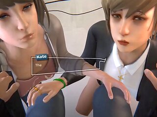 Playing adult games with hot babes in a strange life