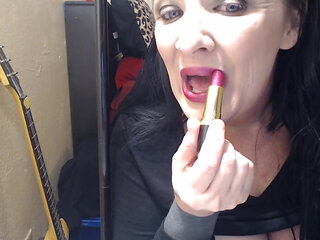 Fuchsia pink lipstick tube