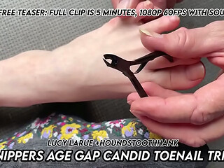 Nippers Age Gap Candid Toenail Trim