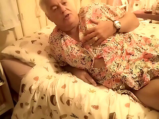 Panties man, wearing a dress and playing with myself including naff music