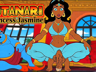 Futanari. Princess Jasmine Girl with a Big Dick. Porn Aladdin Series.