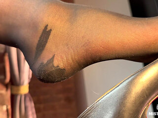 Ignored While My Louboutin Dangles Over You: Sheer Nylon Worship Awaits