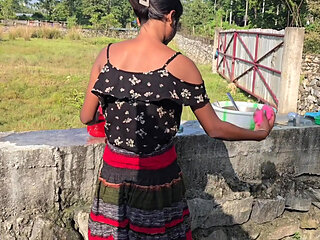 Bathing porn video with my wife white bra pink panty