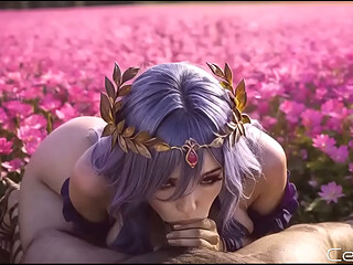 Cyrene from Honkai really loves to be submissive_ as a sex slave, she'_s one of the best at giving blowjobs[AI]