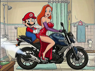 Mario and Jessica test the bike
