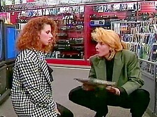 Lesbians Secretly Lick Their Bare Pussies In Store