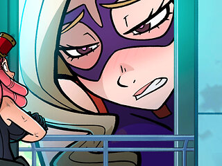 Mei's Project - The Voluptuous Yu Takeyama from My Hero Academia Testing the Great Invention of the Beautiful Mei