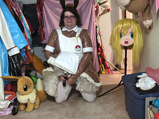 PVC Eevee Cosplay Vibrator and Plushie Hump