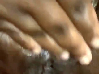 Slapping Fingering Rubbing My Fat Black Wet Pussy