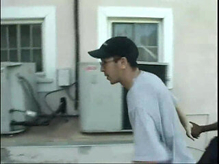 Beautiful Skinny Black Girl Ass Fucked by Huge White Cock That Cums in Her Mouth