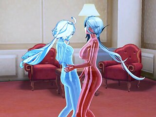 Arlecchino indulges in Furina's slimy pleasures