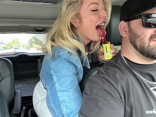 Oral Fixated Milf Blows Her Uber Driver