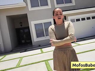 Sexy teen brunette suck huge cock and lick it like a popsicle - Angelina Moon, Logan Xander