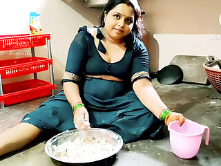 Desi Indian fucked in the kitchen