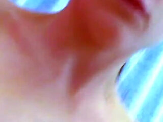 POV skinny girl gets licked and fucks girlfriend with strap on