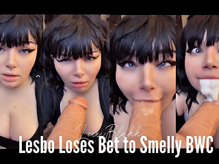Lesbo Loses Bet to Smelly Bwc