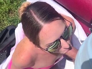 Blonde amateur milf does anal on pov camera 21