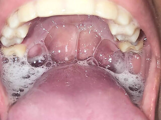 Filling Her Mouth with Piss and Cum