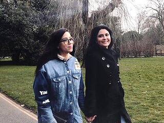 Hot lesbo action with Julia De Lucia and Mariskax in stockings