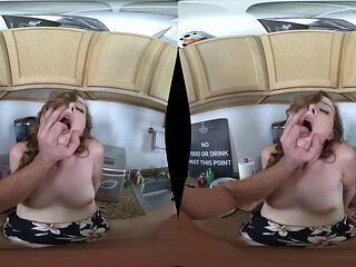 Boss time ft. Danni Rivers: Blowjob, Hardcore  Brunette VR Porn
