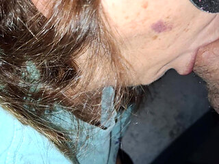 Getting my dick sucked and my hot thick cum swallowed by a masked stranger