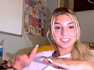 Blonde teen Sierras first erotic masturbation video