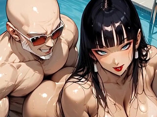 Hot Father-in-law Calls His Old Friends Over to Fuck His Daughter-in-law.