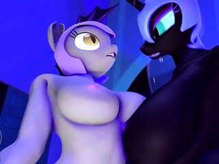 Foxy 3D Superwoman bounces up and down on a cock