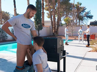 MEN - Arno Antino And Joey Mills Go From Poolside Teasing To Hot Indoor Sex And A Facial Finish