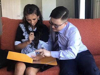 Maid: Blowjob, Doggy  Cowgirl Porn