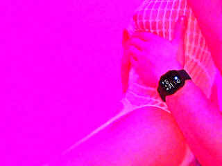 A Striptease in Fishnet Clothing with Passionate Sex as a Gift