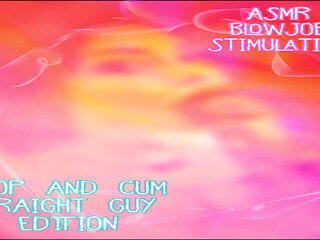 AUDIO ONLY - ASMR blow job stimulation for straight guys loop and cum edition