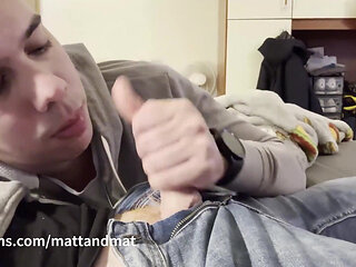 Sucking my boyfriend's cock and swallowing all his cum