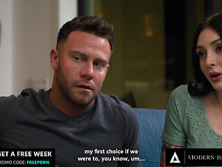 MODERN-DAY SINS - Pregnant Wife Gets Horny While Watching Hubby Cheat With The Prenatal Instructor