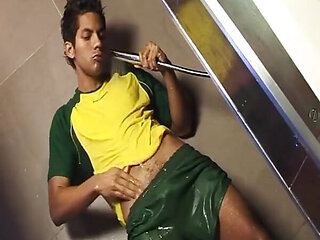 Jerking Cock with the Shoe Is What Makes Him Horny