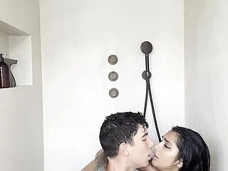 My Busty Girlfriend Yasmina Khan Gets Hot in the Shower and Gets All My Milk Out of Me