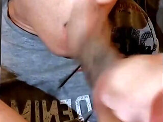 Sexy Twink Sucked Self Beautiful Dick and Put Balls in His Mouth After Cumming on Self Face Several Times.