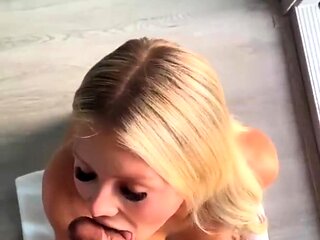 Magdalenas ride in the bathroom Anal Blonde Blowjob Cumshot