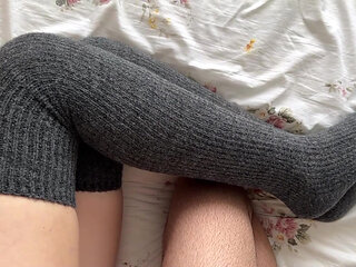 Stepbro Fucks His Sexy Stepsis in Long Socks - Morning Creampie POV